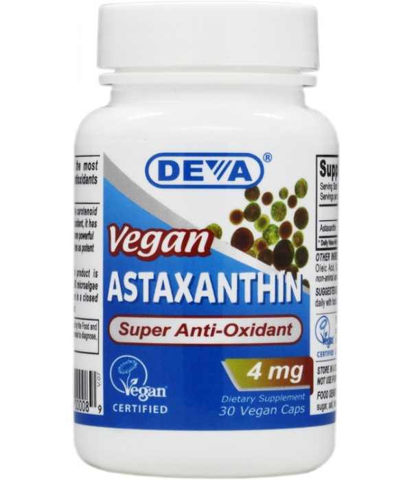 Vegetarian / Vegan Astaxanthin 4 mg Super Carotenoid from Algae