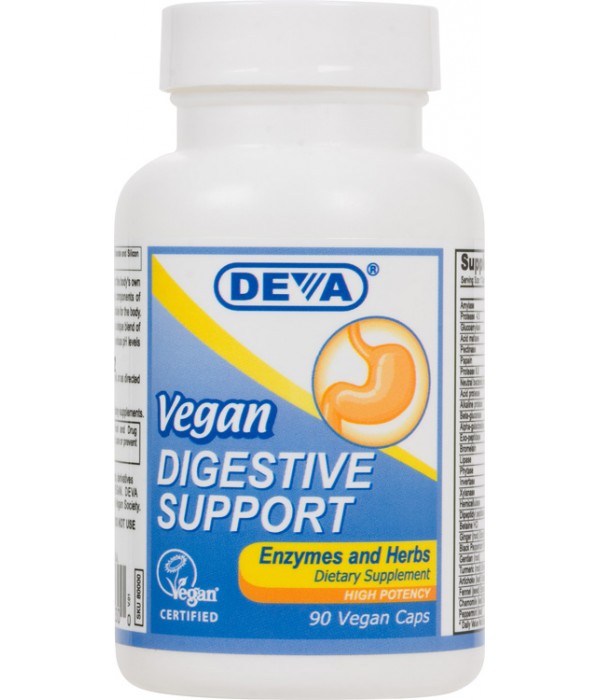Vegan / Vegetarian Digestive Support with Enzymes and Herbs High Potency