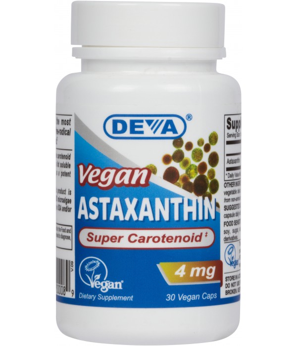 Vegetarian / Vegan Astaxanthin 4 mg Super Carotenoid from Algae