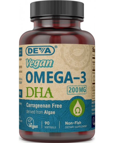 Vegan Omega-3 DHA Softgels (Gelatin-free)