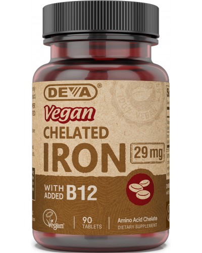 Vegan Chelated Iron 29 mg with added B12 - 100% vegetarian