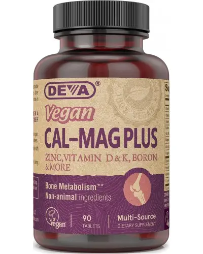 Vegetarian / Vegan Calcium Complex with Magnesium, Zinc, Vitamin D,Boron, Vitamin C and, Copper. Chelate, Carbonate, Malate and Citrate for absorption Vegan Calcium-Magnesium Plus